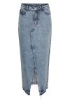 Pieces - Nederdel - Pcnora Hw Ankle Skirt D2D - Medium Blue Denim
