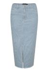 Pieces - Nederdel - PC Billo HW Midi Skirt - Light Blue Denim