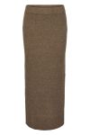 Pieces - Nederdel - PC Juna Hw Ankle Knit Skirt - Fossil