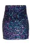 Pieces - Nederdel - PC Kam HW Short Skirt - Black Multi Sequins
