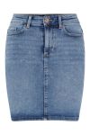 Pieces - Nederdel - PC Lili MW Denim Skirt - Light Blue Denim