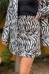 Pieces - Nederdel - PC Size Zebra HW Slit Skirt - Bright White Black Zebra