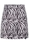 Pieces - Nederdel - PC Size Zebra HW Slit Skirt - Bright White Black Zebra