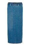 Pieces - Nederdel - Pc Ginny Mw Midi Denim Skirt D2D Jit - Medium Blue Denim (Levering i marts) 