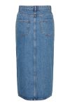 Pieces - Nederdel - Pcsky Hw Rhinestone Midi Skirt - Medium Blue Denim