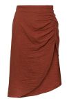 Pieces - Nederdel - PC Stina Hw High Slit Skirt - Coconut Shell