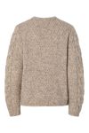 Pieces - Strik - Nina LS O-neck Knit - Fossil