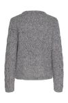 Pieces - Strik - Nina LS O-neck Knit - Medium Grey Melange