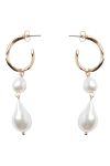 Pieces - Øreringe - PC Bivi Earrings - Gold Colour/Pearl White