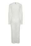 Pieces - Kjole - Pc Naya Ls O-Neck Lace Maxi Dress D2D - Jit Cloud Dancer