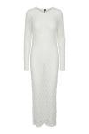 Pieces - Kjole - Pc Naya Ls O-Neck Lace Maxi Dress D2D - Jit Cloud Dancer