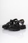 Pieces - Sandal - PC Carla Leather Sandal - Black