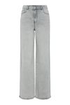 Pieces - Jeans - Selma HW Wide Jeans - Light Grey Denim