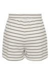 Pieces - Shorts - PC Chilli Summer Hw Shorts Stripe - Cloud Dancer/Silver Mink