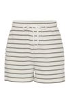 Pieces - Shorts - PC Chilli Summer Hw Shorts Stripe - Cloud Dancer/Silver Mink