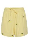 Pieces - Shorts - PC Selena HW Shorts - Pale Banana Lemons