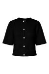 Pieces - Cardigan - Silly SS O-Neck Knit Cardigan - Black