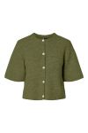 Pieces - Cardigan - Silly SS O-Neck Knit CAardigan - Sphagnum Melange
