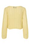 Pieces - Strik - Siri Short Boatneck Knit - Pale Banana