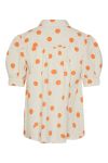 Pieces - Skjorte - PC Addi SS Shirt - Cloud Cream/Orange