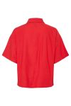 Pieces - Skjorte - PC Milano SS Shirt - Poppy Red