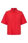 Pieces - Skjorte - PC Milano SS Shirt - Poppy Red