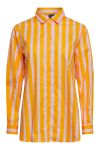 Pieces - Skjorte - PC Letty LS Loose Shirt - Banana With stripes