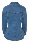 Pieces - Skjorte - Pc Ginny Ls Denim Shirt D2D Jit - Medium Blue Denim (Levering i marts)