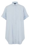 Pieces - Skjorte - PC Sillu SS Oversized Shirt - Kentucky Blue