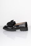 Pieces - Sko - PC Lena Bow Patent Loafer - Black