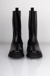 Pieces - Støvler - Seline Long Leather Boot - Black