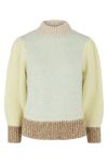 Pieces - Strik - PC Felisia 3/4 High Neck Wool Knit - Pastel Green