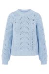 Pieces - Strik - PC Kassandra LS O-neck Knit - Chambray Blue
