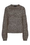 Pieces - Strik - Pc Nuella Ls O-Neck Knit Bc - Morel