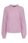 Pieces - Strik - Pc Neo Ls Oneck Knit - Pink Lavender