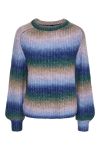 Pieces - Strik - Pcsillo Ls O-Neck Rainbow Knit - Silver Mink