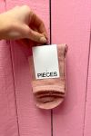 Pieces - Strømper - PC Sebby Glitter Long 1 Pack Socks - Misty Rose