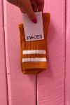 Pieces - Strømper - PC Sassie Socks - Muskmelon