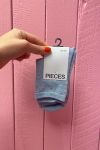 Pieces - Strømper - PC Sebby Glitter Long 1 Pack Pattern - Kentucky Blue/Small Dots