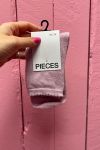 Pieces - Strømper - PC Sebby Glitter Long 1 Pack Socks - Pastel Lavender
