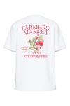 Pieces - T-shirt - Summer Printed T-shirt - Bright White/Farmers market