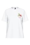 Pieces - T-shirt - Summer Printed T-shirt - Bright White/Farmers market