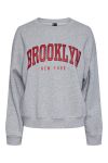Pieces - Sweatshirt - PC Amy LS Loose Sweat - Light Grey Melange