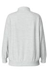 Pieces - Sweatshirt - PC Chilli LS Half Zip Sweat - Light Grey Melange