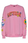 Pieces - Sweatshirt - PC Dinna LS Oversized Sweat - Begonia Pink