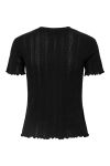 Pieces - T-shirt - PC Marie ss O-Neck Poin Top - Black