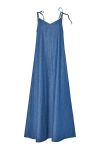 Pieces - Kjole - Tenim Slip Ankle Dress - Medium Blue Denim
