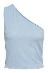 Pieces - Top - PC Lina One Shoulder Top - Airy Blue