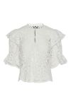 Pieces - Bluse - PC Lykke 2/4 Lace Top - Bright White