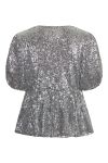 Pieces - Top - Pc Niri 2/4 Tie Top - Silver